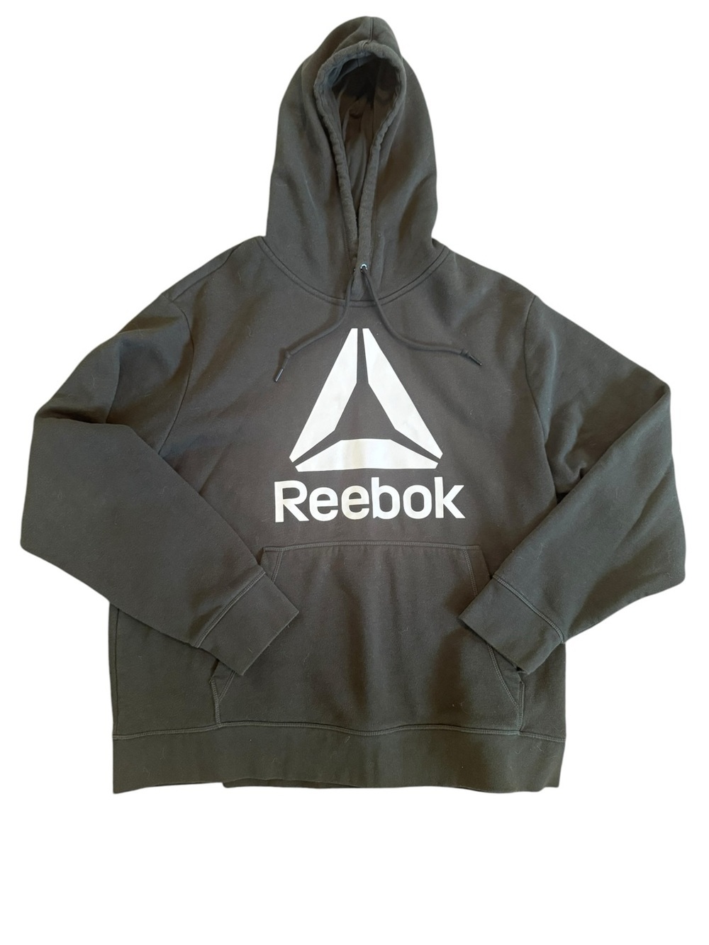 Men’s Reebok dark green Hoodie with White Delta Logo EUC Size 2XL